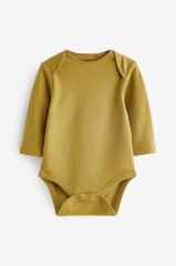 Next Baby % 100 Pamuklu Mavi 5’li Uzun Kollu Body Zıbın