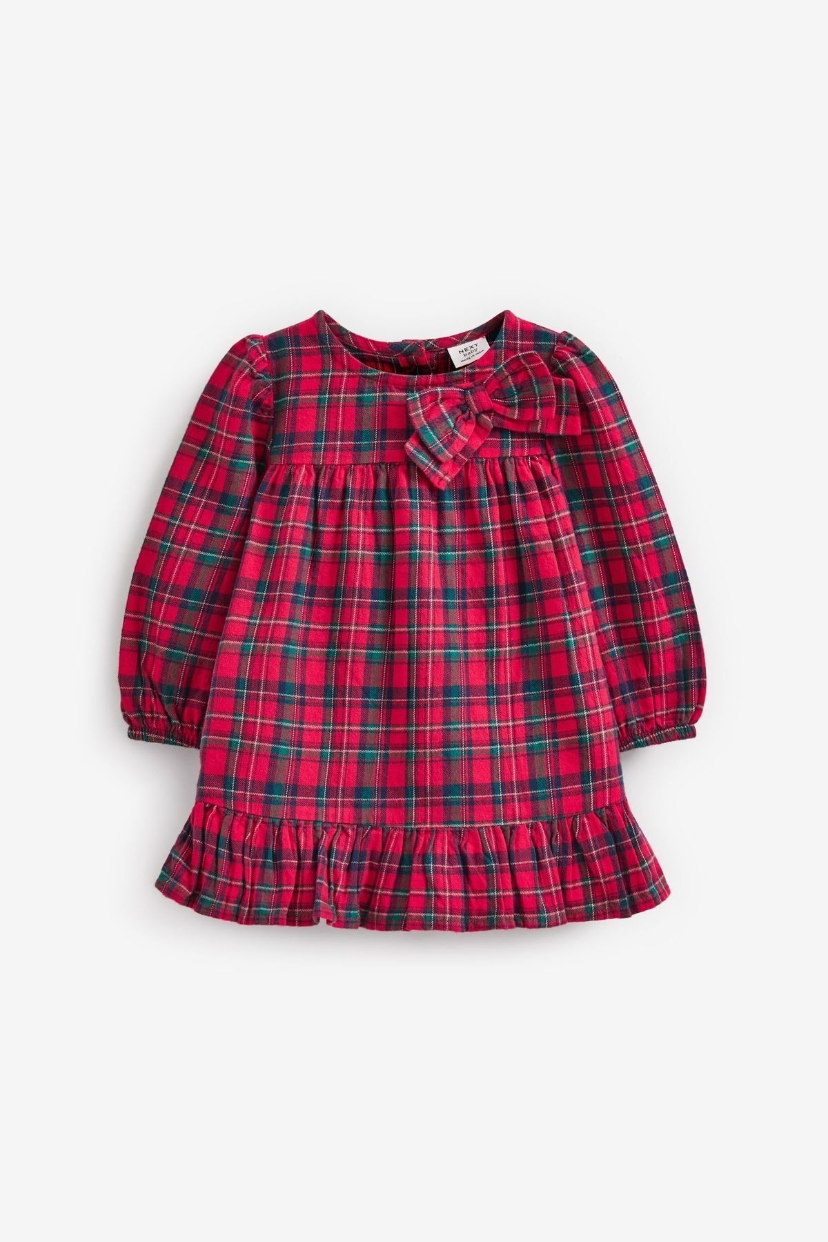 Next Baby % 100 Pamuklu Kırmızı Ekoseli Elbise