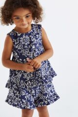 Next Baby % 100 Pamuklu Navy Frill Şorlu Alt Üst Takım