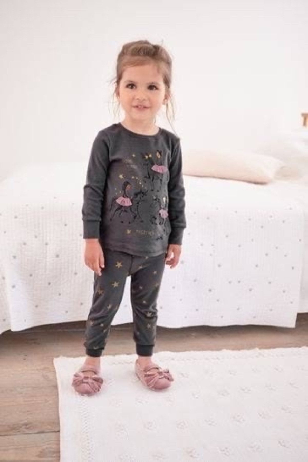 Next Baby Pamuklu Balerin Pijama Takımı