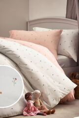 Next Baby Pamuklu Pink Ditsy Flovers 2’li Nevresim Seti