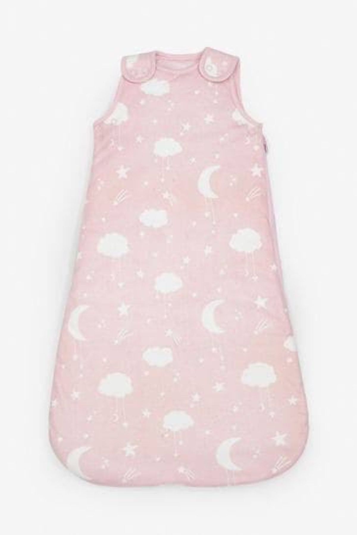 Next Baby 100 Pamuklu Pembe Bulut Desenli  Torba Uyku Tulumu