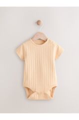 %100 Pamuklu Krem Safari Salopet Body Zıbın Set