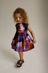 Next Baby % 100 Pamuklu Mor Batik Keten Elbise