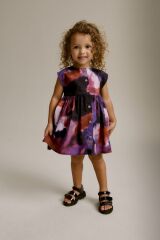 Next Baby % 100 Pamuklu Mor Batik Keten Elbise