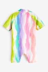 Next Baby Pembe Renk Bloklu 50+Upf Güneş Korumalı Mayo