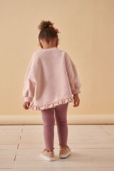 Next Baby Pamuklu Pembe Balerin Desenli Uzun Kollu Alt Üst Takım