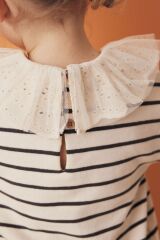 Next Baby Pamuklu Siyah Beyaz Çizgili Sweatshirt Uzun Kollu Alt Üst Takım