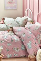 Next Baby Pamuklu Pembe Unicorn Desenli 2’li Nevresim Seti