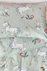 Next Baby Pamuklu Pembe Unicorn Desenli 2’li Nevresim Seti