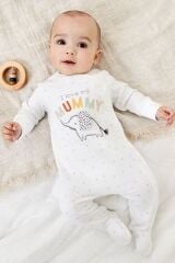 Next Baby % 100 Pamuklu I Love Mummy Baskılı Tulum