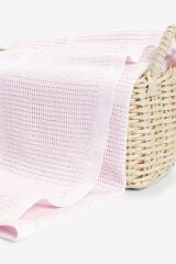 Next Baby % 100 Pamuklu Pembe Örme Bebek Battaniyesi