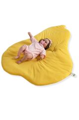 LITTLE DEDI Bebek Ve Çocuk Oyun Halısı, Çok Amaçlı Minder, Aktivite Matı Armut Sarı - 75x100