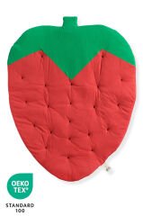 LITTLE DEDI Bebek Ve Çocuk Oyun Halısı, Çok Amaçlı Minder, Aktivite Matı Çilek Kırmızı - 75x100