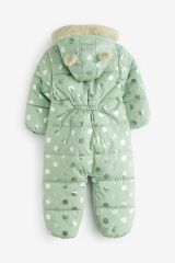 Next Baby Mint Green Tam Polar Astarlı Suya Dayanıklı Kar Tulumu