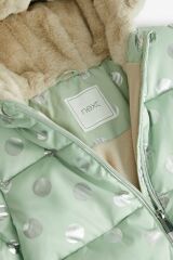 Next Baby Mint Green Tam Polar Astarlı Suya Dayanıklı Kar Tulumu