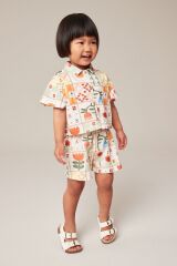 Next Baby % 100 Pamuklu Multi Patchwork Gömlek Şort Alt Üst Takım