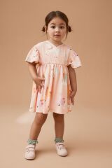Next Baby % 100 Pamuklu Pembe Unicorn Elbise