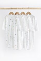 % 100 Pamuk 4'lü Baskılı Uzun Kollu Uyku Tulumu