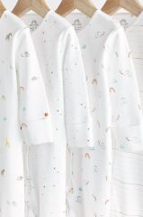 % 100 Pamuk 4'lü Baskılı Uzun Kollu Uyku Tulumu