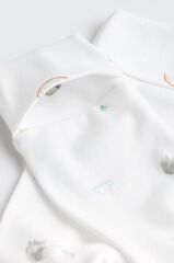 % 100 Pamuk 4'lü Baskılı Uzun Kollu Uyku Tulumu