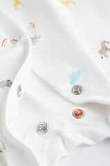 % 100 Pamuk 4'lü Baskılı Uzun Kollu Uyku Tulumu