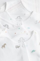 % 100 Pamuk 4'lü Baskılı Uzun Kollu Uyku Tulumu