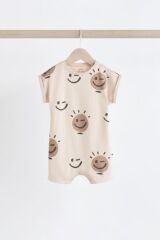 Next Baby Pamuklu Krem Yıldız Desenli 3’lü Romper Set