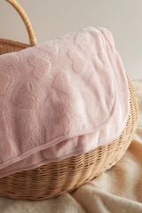 Next Baby Pembe Polar Kalp Desenli Battaniye