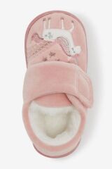 Next Baby Pembe Unicorn Bantlı Panduf Ev Kreş Ayakkabısı