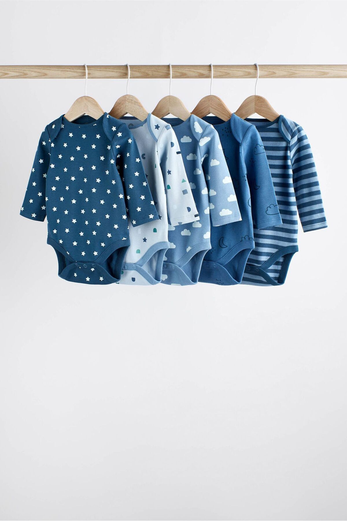 Next Baby Mavi Bebek Uzun Kollu Body 5'li Paket