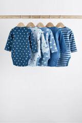 Next Baby Mavi Bebek Uzun Kollu Body 5'li Paket