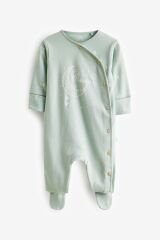 Next Baby Baby % 100 Pamuklu Yeşil Ramazan Temalı Bebek Tulum