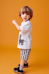 Next Baby % 100 Pamuklu Siyah Beyaz Çizgili Alt Üst Takım