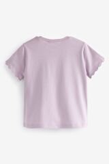 Next Baby Pamuklu Leylak Yeşil Turuncu Kısa Kollu 3’lü Tshirt Set