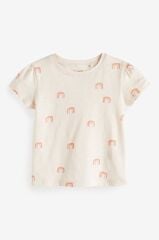 Next Baby % 100 Pamuklu Pembe Unicorn Desenli Kısa Kollu 4’lü Thsirt Set