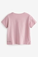 Next Baby % 100 Pamuklu Pembe Ayı Desenli Kısa Kollu 4’lü Thsirt Set