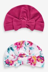 Next Baby Beyaz Çiçekli 2'li Kız Bebek Şapka Set