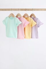 Next Baby % 100 Pamuklu Pastel Renkler 4’lü Thsirt Set