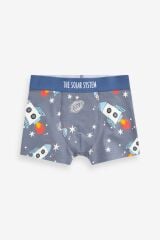 Next Baby % 100 Pamuklu Uzay Baskılı 5’li Erkek Çocuk Boxer