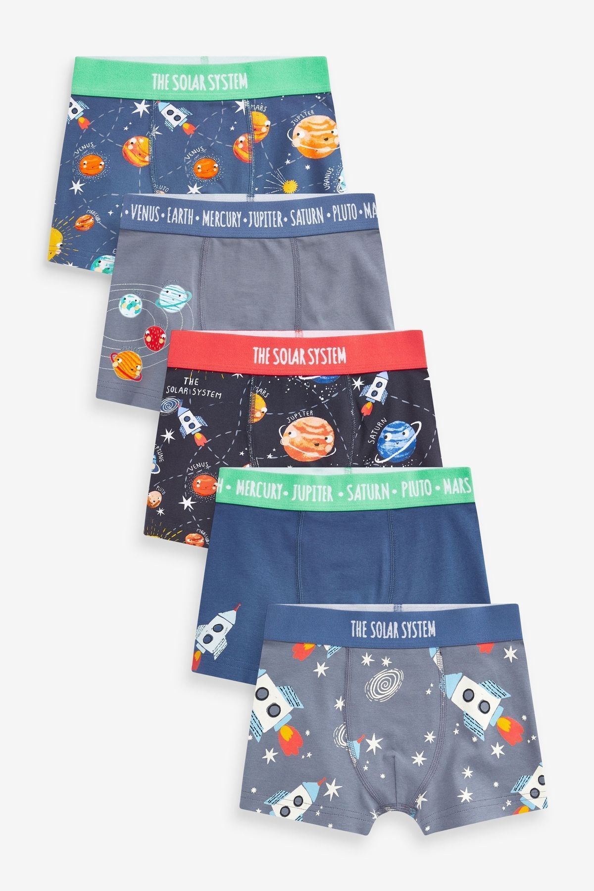 Next Baby % 100 Pamuklu Uzay Baskılı 5’li Erkek Çocuk Boxer