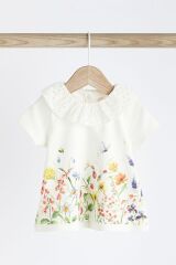 Next Baby Mercan Pembesi Çiçek Desenli Alt Üst Takım