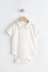 Next Baby Pamuklu Deniz Mavisi Smart Gömlek Salopet Set