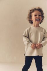 Next Baby Pamuklu Gri Uzun Kollu Alt Üst Takım Takım