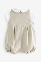 Next Baby % 100 Pamuklu Bej Smart Salopet Body Zıbın Çorap Set