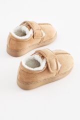 Next Baby Krem Polar Astarlı Bantlı Panduf Ev Ayakkabısı