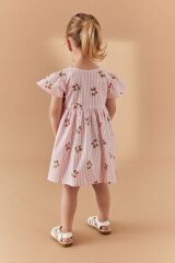Next Baby % 100 Pamuklu Pembe Çilek Desenli Elbise