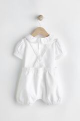 Next Baby % 100 Pamuklu Beyaz Smart Gömlek Salopet Set