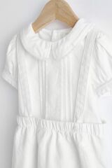 Next Baby % 100 Pamuklu Beyaz Smart Gömlek Salopet Set