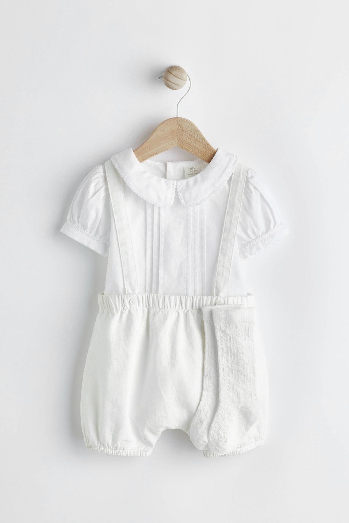 Next Baby % 100 Pamuklu Beyaz Smart Gömlek Salopet Set